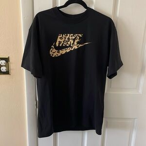 Nike black and cheetah t shirt. Loose fit. New with tags